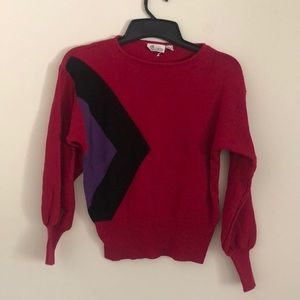 Scenario Red chevron sweater